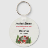 クリスマストレーラーキャンパーアウトドアジーテーマ キーホルダー (正面)