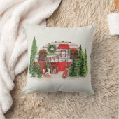 クリスマストレーラーキャンパーアウトドアジーテーマ クッション (ブランケット)