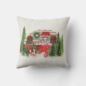 クリスマストレーラーキャンパーアウトドアジーテーマ クッション (裏面)