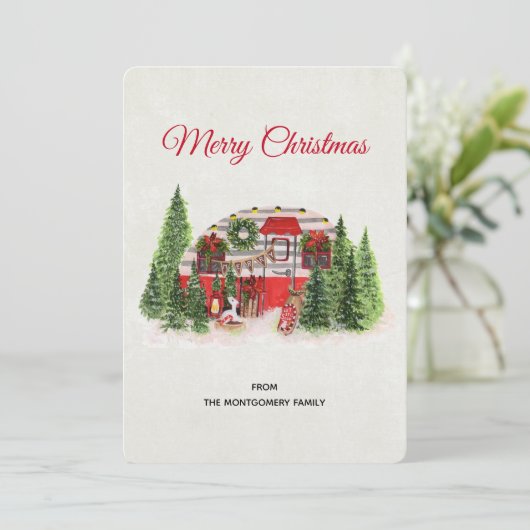 クリスマストレーラーキャンパーアウトドアジーテーマ シーズンカード (スタンド正面)