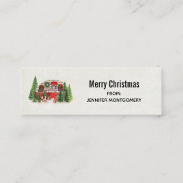 クリスマストレーラーキャンパーアウトドアジーテーマ スキニー名刺