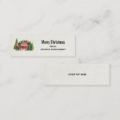 クリスマストレーラーキャンパーアウトドアジーテーマ スキニー名刺 (正面/裏面)