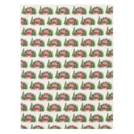 クリスマストレーラーキャンパーアウトドアジーテーマ テーブルクロス