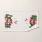 クリスマストレーラーキャンパーアウトドアジーテーマ バスタオルセット (ハンドタオル)
