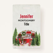 クリスマストレーラーキャンパーアウトドアジーテーマ バッジ (正面)