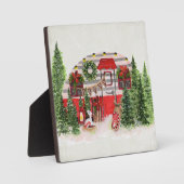 クリスマストレーラーキャンパーアウトドアジーテーマ フォトプラーク (正面)