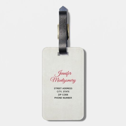 クリスマストレーラーキャンパーアウトドアジーテーマ ラゲッジタグ (裏面縦)