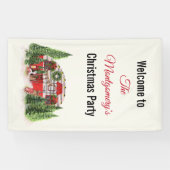 クリスマストレーラーキャンパーアウトドアジーテーマ 横断幕 (横)