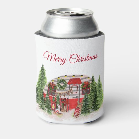 クリスマストレーラーキャンパーアウトドアジーテーマ 缶クーラー (缶裏面)