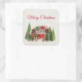 クリスマストレーラーキャンパーシ素朴ーン スクエアシール (バッグ)