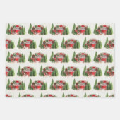 クリスマストレーラーキャンパーシ素朴ーン ラッピングペーパーシート (正面)