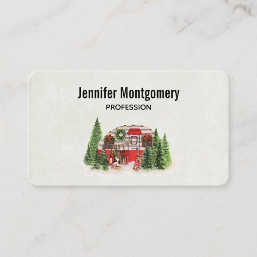 クリスマストレーラーキャンパーシ素朴ーン 名刺 (正面)