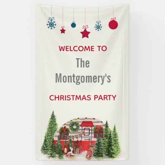 クリスマストレーラーキャンパーシ素朴ーン 横断幕 (縦)