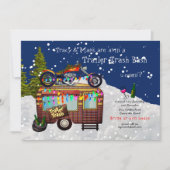 クリスマストレーラーホワイトゴミBASHおもしろいパーティー2 招待状 (正面)