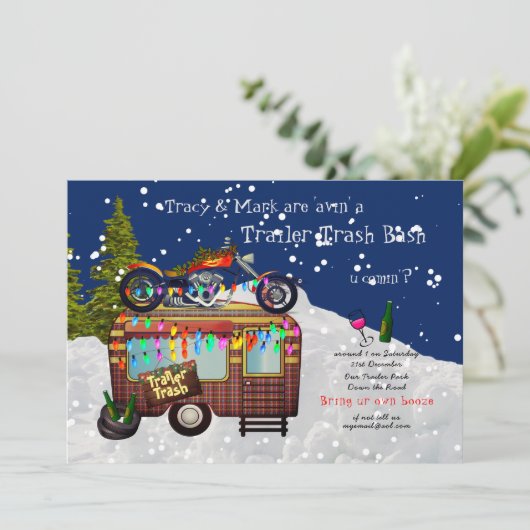 クリスマストレーラーホワイトゴミBASHおもしろいパーティー2 招待状 (スタンド正面)