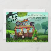 クリスマストレーラーホワイトゴミBASHおもしろいパーティー 招待状 (正面)