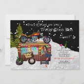 クリスマストレーラーホワイトゴミBASHおもしろいパーティー 招待状 (正面)