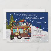 クリスマストレーラーホワイトゴミBASHおもしろいパーティー 招待状 (正面)