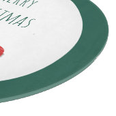 クリスマストレーングリーンのメリークリスマストラック カッティングボード (角)