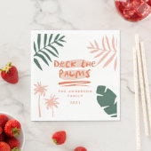 クリスマストロピカルを手に入れモダンる スタンダードランチョンナプキン (インサイチュ)