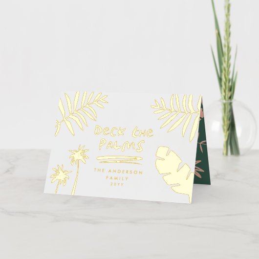 クリスマストロピカルを手に入れモダンる 箔シーズンカード (正面)