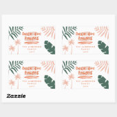 クリスマストロピカルを手に入れモダンる 長方形シール (シート)