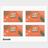 クリスマストロピカルを手に入れモダンる 長方形シール (シート)