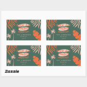 クリスマストロピカルを手に入れモダンる 長方形シール (シート)