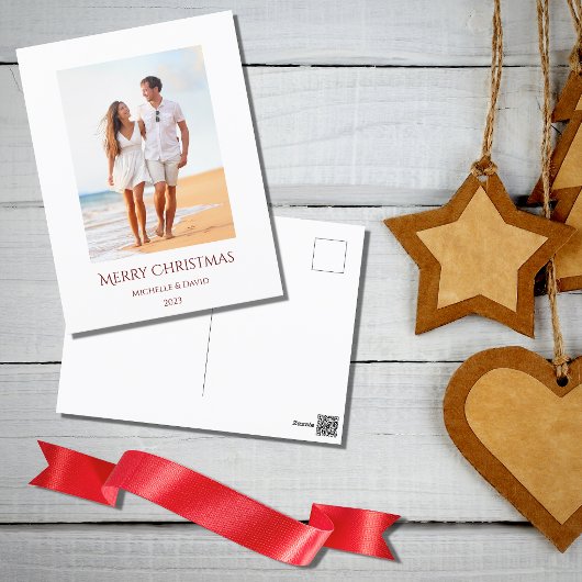 クリスマストロピカルバケーションビーチ写真 シーズンポストカード