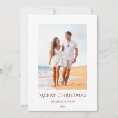 クリスマストロピカルビーチバケーションフォト シーズンカード (正面)