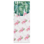 クリスマストロピカルピンクフラミンゴ ワインギフトバッグ (裏面)