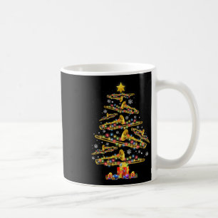 クリスマストロンボーン奏者 クリスマスツリー ジャズミュージック ラブ コーヒーマグカップ