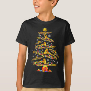 クリスマストロンボーン奏者 クリスマスツリー ジャズミュージック ラブ Tシャツ
