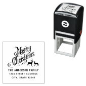 クリスマストンの家族名リターンアドレス セルフインキングスタンプ (インサイチュ)