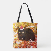 クリスマストートバッグ 黒猫 トートバッグ (裏面)