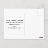 クリスマスト運ラックの木と動物の休日 ポストカード (裏面)