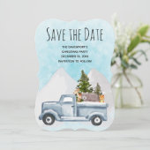 クリスマスト運ラックの木と動物 セーブザデート (スタンド正面)