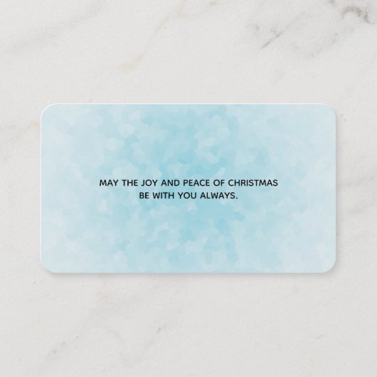 クリスマスト運ラックの木と動物 名刺 (裏面)