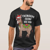 クリスマスドおもしろいンキーアメリカイタリアンクリスマスGif Tシャツ (正面)