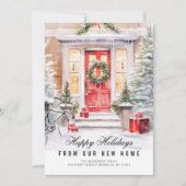 クリスマスドアのホリデーアナウンスカード シーズンカード (正面)