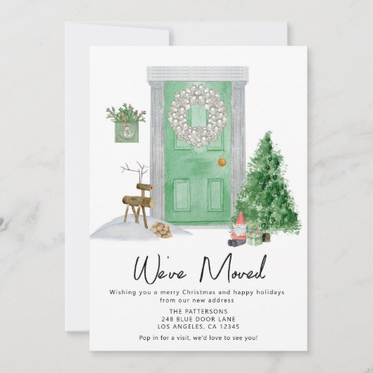 クリスマスドアの水の色の動きのお知らせ 案内状 (正面)