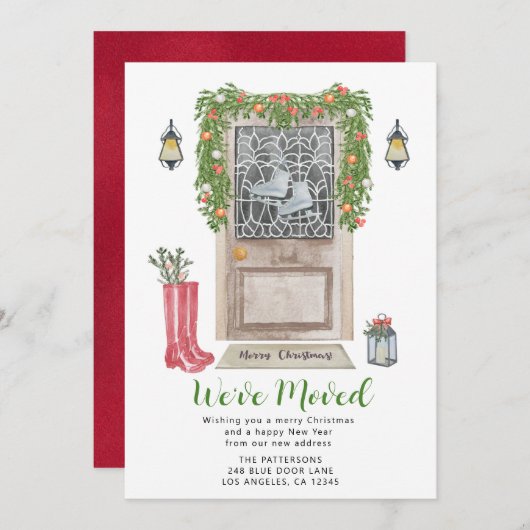 クリスマスドアの水の色の動きのお知らせ 案内状 (正面/裏面)