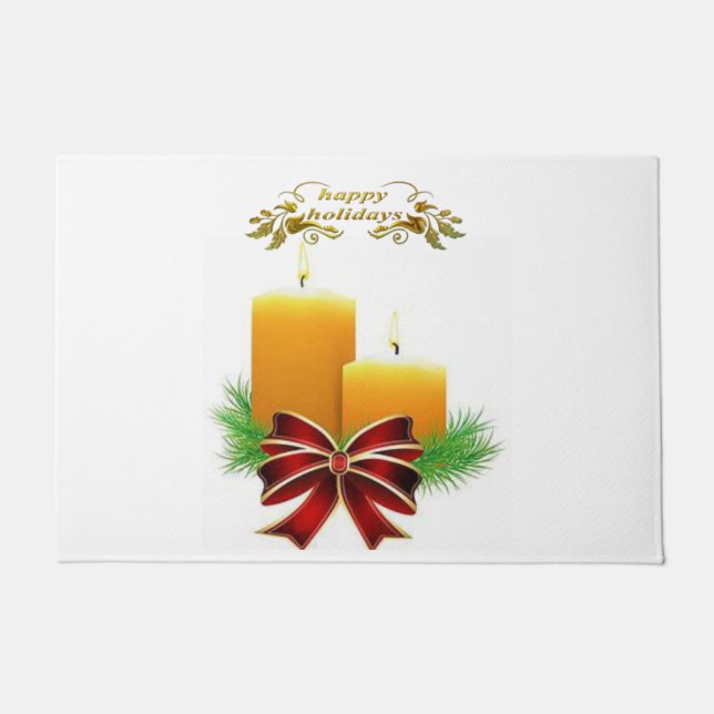 クリスマスドアマット、ハッピーホリデー ドアマット (正面)