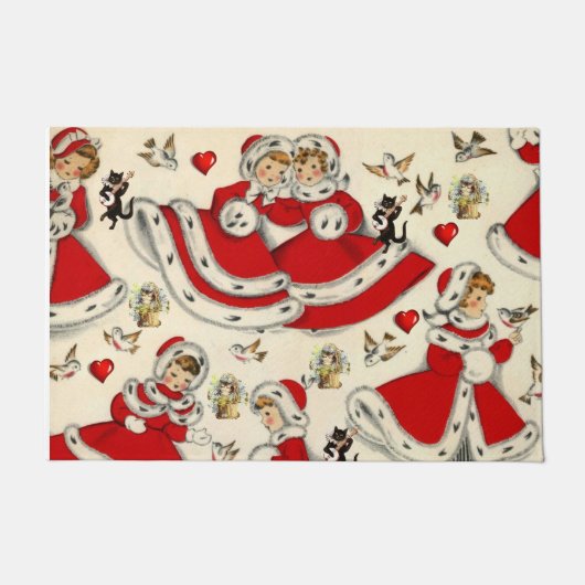 クリスマスドアマット、ヴィンテージ ドアマット (正面)