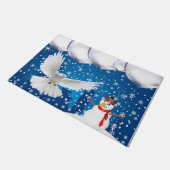 クリスマスドアマット、雪だるま ドアマット (アングル)