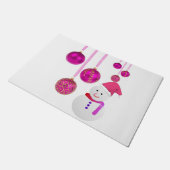 クリスマスドアマット、雪だるま ドアマット (アングル)