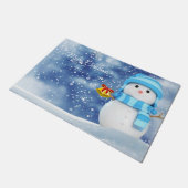 クリスマスドアマット、雪だるま ドアマット (アングル)