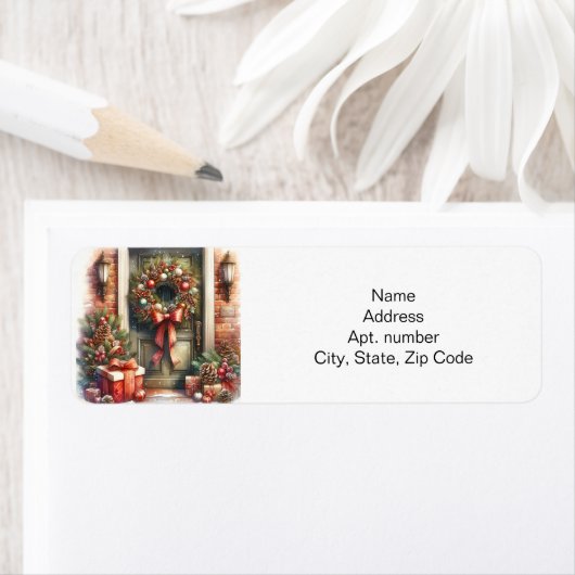 クリスマスドアリース ラベル (インサイチュ)