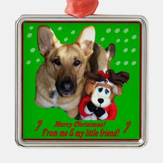 クリスマスドイツの羊飼いとトイのトイ メタルオーナメント (正面)