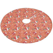 クリスマスドイツの羊飼いとプレゼントパターン フリース ツリースカート (アングル)